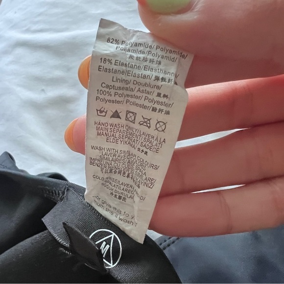 MISSGUIDED Size 4 Swimsuit One Piece Black Excellent Condition Low Cut Back - Picture 7 of 7